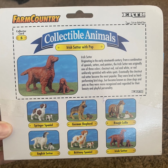 Ertl Irish a setter w/ Pup Collectible Dog Figures Toys 1998 Farm Animals - Picture 6 of 9
